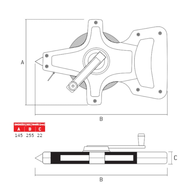 Trena Longa de Fibra 30 Metros Arco Aberto 314355 SPARTA-1345a38d-d467-4e17-b78f-3a077012a3e1