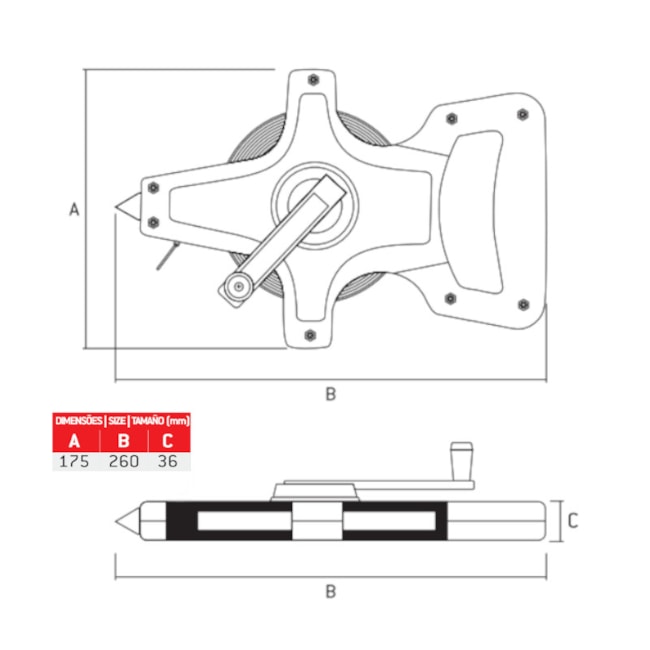 Trena Longa de Fibra 50 Metros Arco Aberto 314405 SPARTA-9a4063a1-dc04-45ec-b95d-a7aa12255044