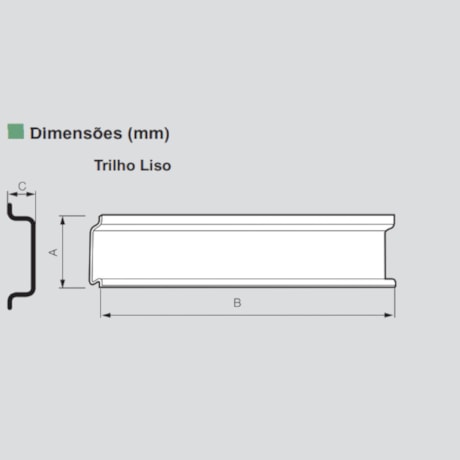 Trilho Liso de Aço para Contatores Bornes e Disjuntores 2m 936604 CEMAR-4e987213-d9eb-4437-b596-d9720b6a6950