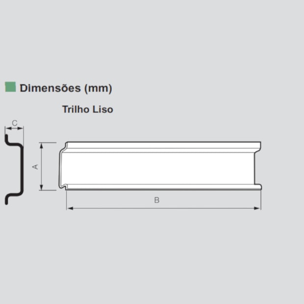 Trilho Liso de Aço para Contatores Bornes e Disjuntores 2m 936604 CEMAR-54ec03b9-ce48-4042-8395-bc346947b878