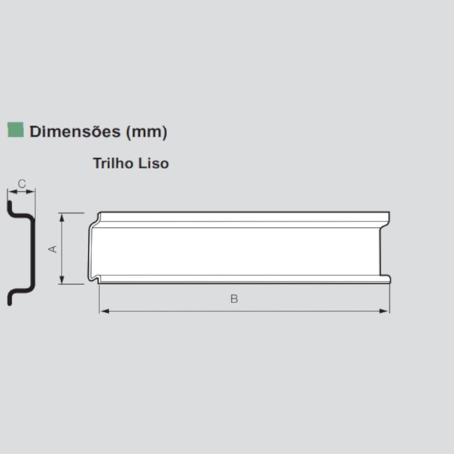 Trilho Liso de Aço para Contatores Bornes e Disjuntores 2m 936604 CEMAR-71364ca2-ac17-4f17-9a68-7d2acfe0dc27