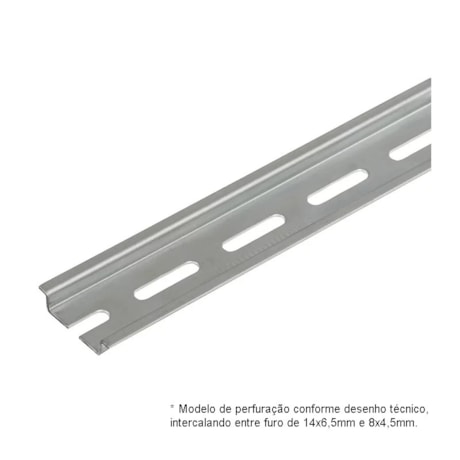 Trilho Perfurado de Aço para Contatores Bornes e Disjuntores DIN 2m 936603 CEMAR-9e80e133-dd01-413b-9ca5-fb0e18d52fbf