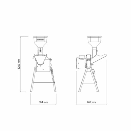 Triturador Elétrico TRE25 com Motor 2 HP Saída Lateral Bivolt 79852352 TRAMONTINA-87ba1585-e72b-498e-9ba2-b7aa5e7b8c9c