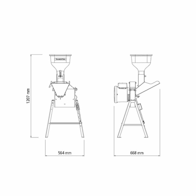 Triturador Elétrico TRE25 com Motor 2 HP Saída Lateral Bivolt 79852352 TRAMONTINA-376002f0-8835-4b64-bdfb-2b56545b6f4b