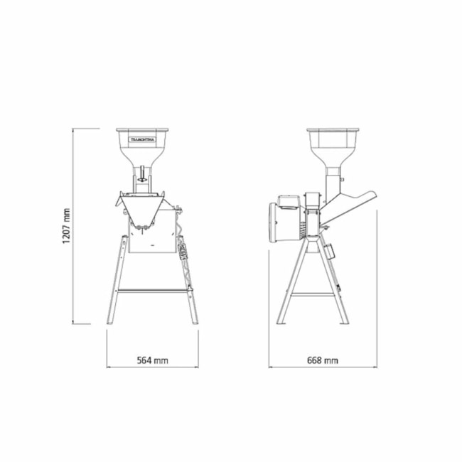Triturador Elétrico TRE25 com Motor 2 HP Saída Lateral Bivolt 79852352 TRAMONTINA-29c3d157-e41d-4683-a038-8dc3f082d9c8