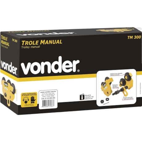 Trole Manual 3,0 Toneladas (3,0 tf) TM 300 6195000300 VONDER-6a7da73f-b409-41ce-b966-1b8bc99af9dd