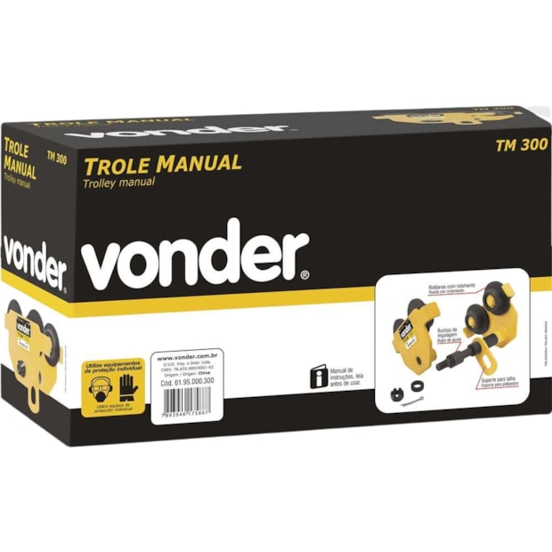 Trole Manual 3,0 Toneladas (3,0 tf) TM 300 6195000300 VONDER-6ae1f46e-3120-4e21-8da3-4998e7227d49