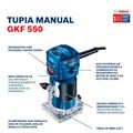 Tupia Manual Laminadora 550W 33000RPM GKF 550 BOSCH