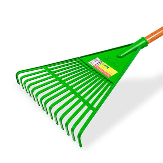 Vassoura Ancinho 14 Dentes Verde com Cabo para Gramas Folhas VS-3414 2930094 TRAPP-09350b8b-3881-411b-9027-8db7b02b0eb9