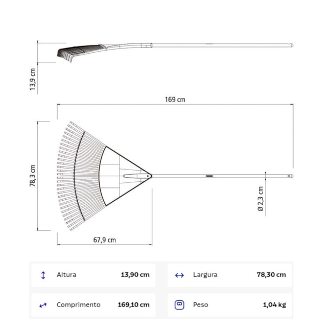 Vassoura de Grama/Jardim de Plástico 30 Dentes com Cabo Madeira 120cm 77856/801 TRAMONTINA-2d4494bf-4728-4757-bec4-08167d20a7a4