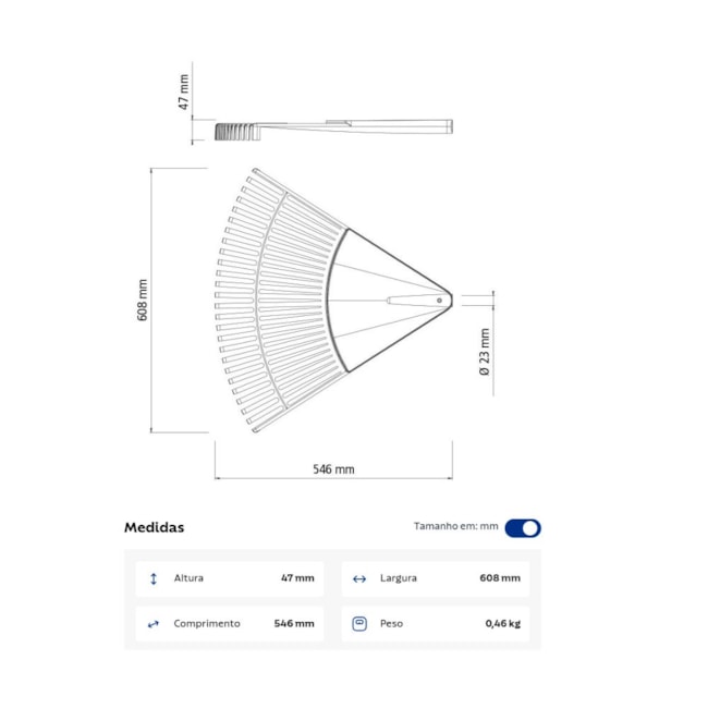 Vassoura Plástica Laranja para Grama/Jardim 26 Dentes sem Cabo 77855261 TRAMONTINA-bcceae26-94ee-47e5-a706-f2ee29e31f40