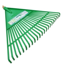 Vassoura Plástica para Jardim com Cabo de Madeira 22 Dentes Fj-1011 TRAPP