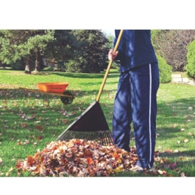 Vassoura Plástica Preta para Grama/Jardim 26 Dentes sem Cabo 77855264 TRAMONTINA