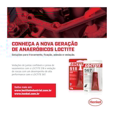Veda Flange Baixo Torque para Usos Gerais 50g 518 LOCTITE-d394bd02-f412-447c-9707-dc07125a5b4b