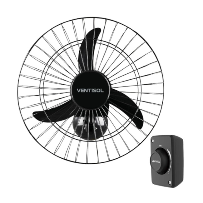 Ventilador de Parede Oscilante 50cm 3 Pás 200W Bivolt Preto 538 VENTISOL-dc861bf0-4e1d-42e9-add8-2b72b089b85d