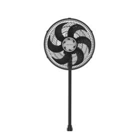 Ventilador Oscilante de Coluna 30cm 6 Pás 52W Preto TURBO 6 VENTISOL