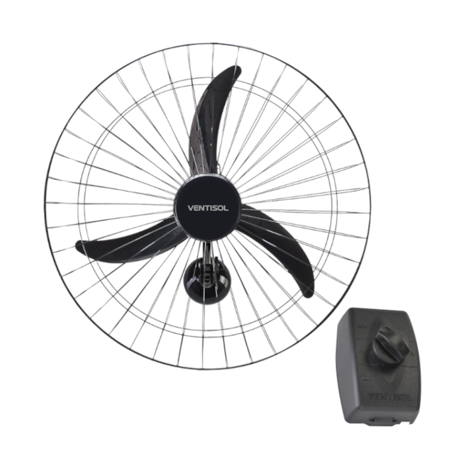 Ventilador Oscilante para Parede 60cm 3 Pás Preto NEW-452 VENTISOL-fc3183e8-9de1-48ee-94ac-2fec57887f0a