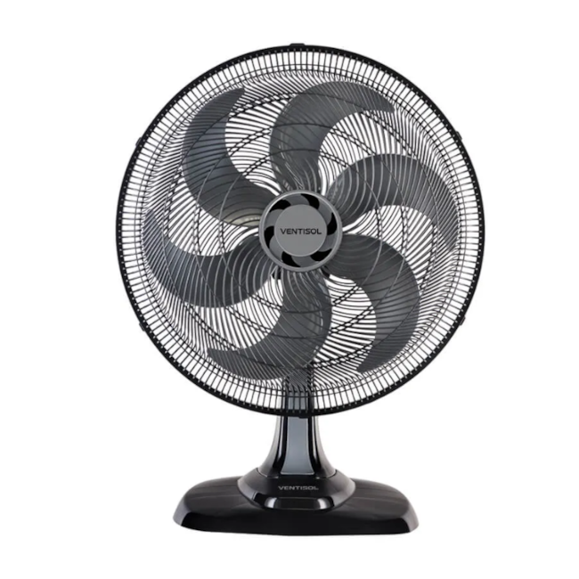 Ventilador Turbo Oscilante de mesa 6 Pás 50cm 135W Preto 4259 VENTISOL-375aefad-d993-4f13-90fc-03984a7c74bb