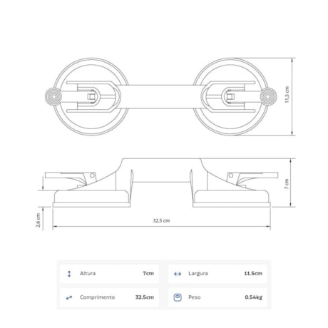 Ventosa Dupla Corpo em ABS 100kg 43195102 TRAMONTINA MASTER-ded8f888-d79b-4e77-88ae-7eda8482a5a4