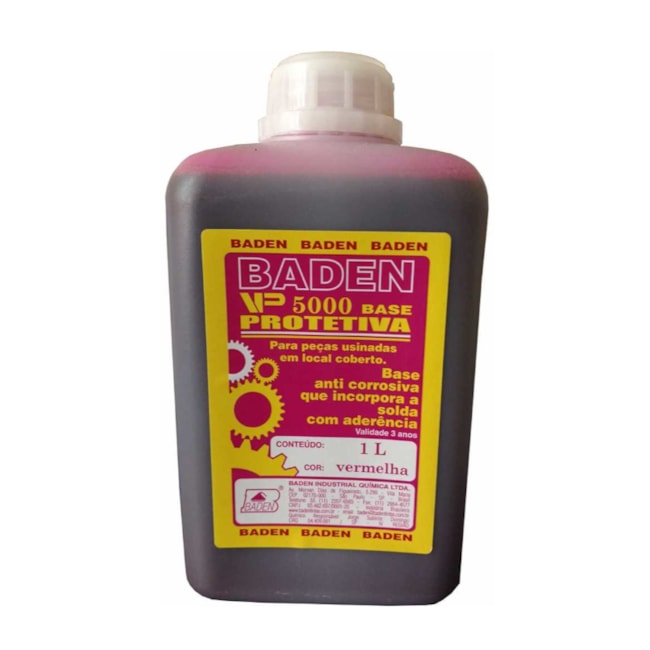 Verniz Protetivo Anti-Oxidante 1 Litro Vermelho VP-5000 BADEN-342a010e-4f3c-4309-a979-8d55dd595c84